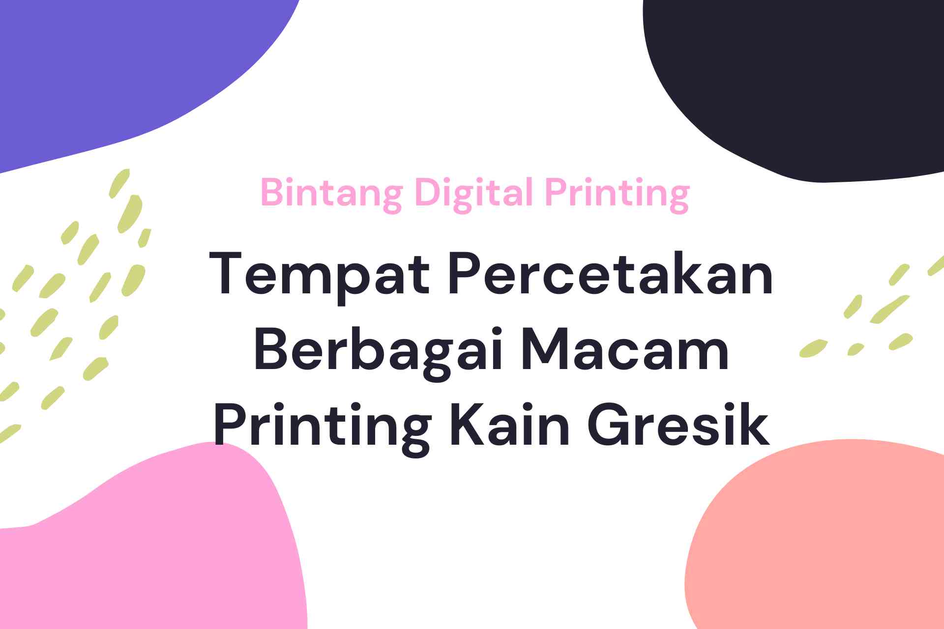 Tempat Percetakan Berbagai Macam Printing Kain Gresik